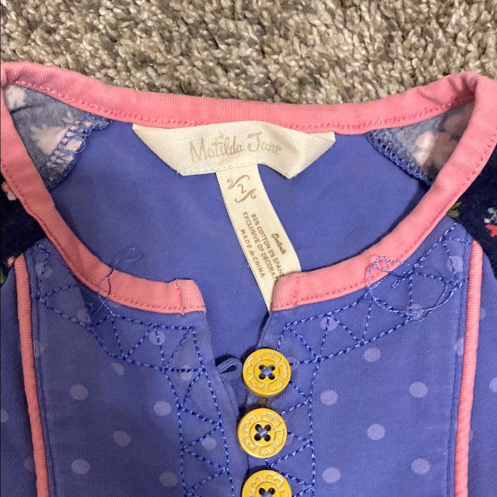 Matilda Jane Floral and Polka Dot Pajama Set - Picture 2 of 7